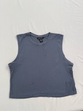 Athleta Cropped Muscle Tank Top - Slate